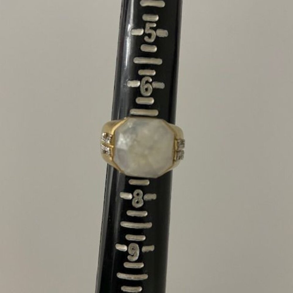 Ivanka Trump 18K gold Metropolis Rainbow Moonstone Ring - Picture 7 of 8
